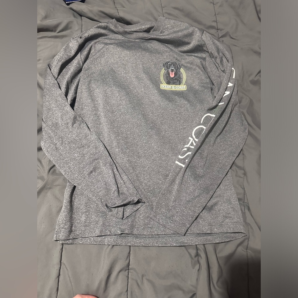 Gray Long Sleeve Ocean and Coast Men's Shirt